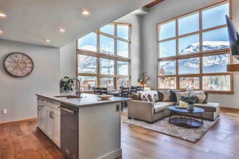 A professional photographer took this photo of the interior of a Canmore home for sale