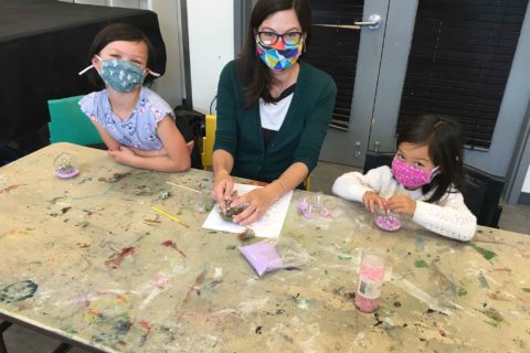 Children at a a workshop at artsPlace Canmore