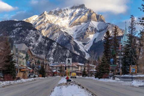 The iconic Banff Main Street