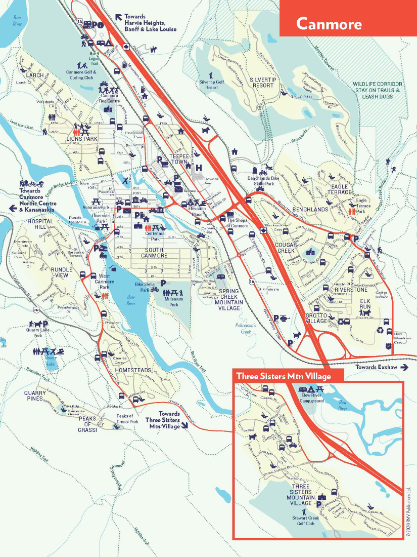 Map of Canmore