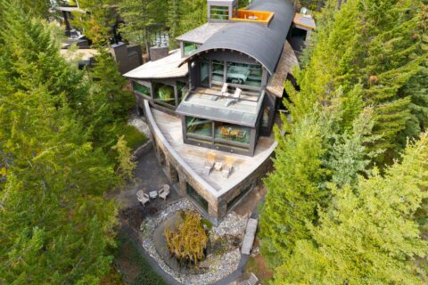 Aerial shot of House for Whale Watchers